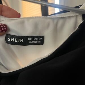SHEIN Black and White Dress